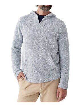 Faherty Whitewater Hoodie Mens Medium Baja Poncho Blue Cotton Blend Pullover L